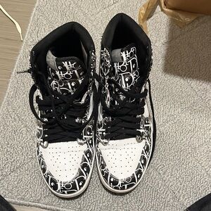 Jordan Black and White Sneakers